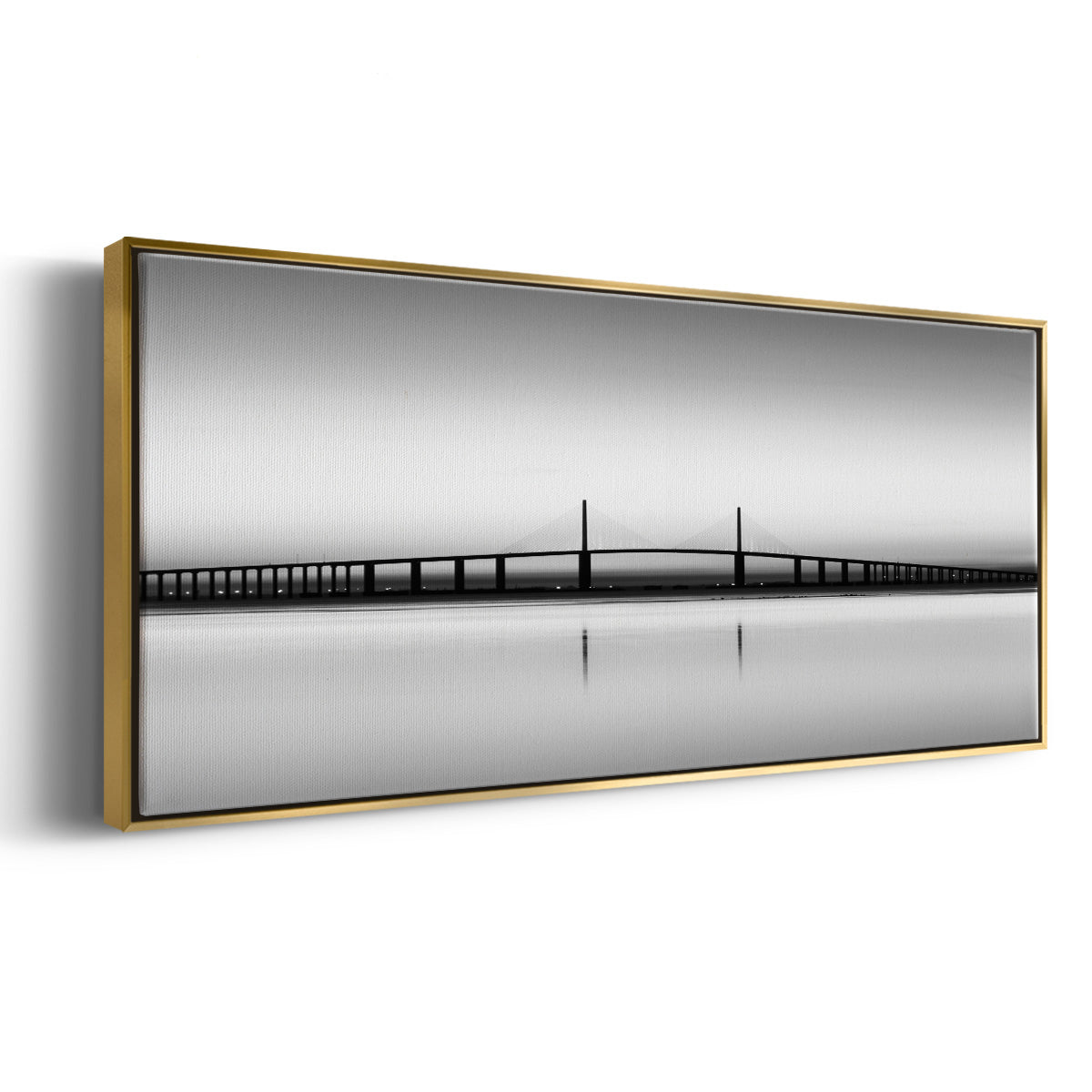 Sunshine Skyway - Floater Framed Canvas Print