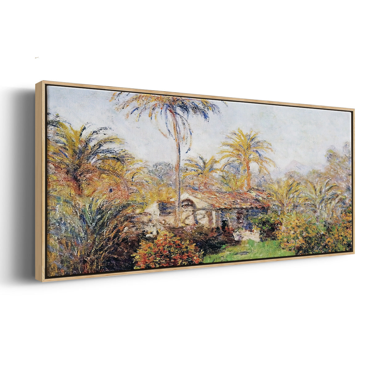 Small Country Farm in Bordighera, 1884 - Floater Framed Canvas Print