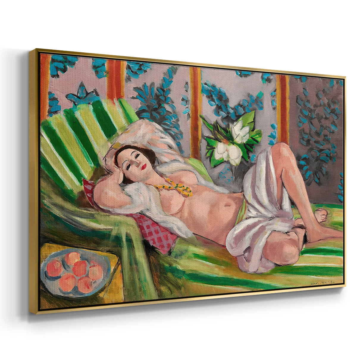 Odalisque Couchée Aux Magnolias, c. 1923 - Floater Framed Canvas Print