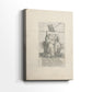 Side view of a canvas art print of a refined composition with minimal shading and clarity, showing gallery-wrapped depth.