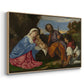 The Holy Family with a Shepherd, c. 1510 - Floater Framed Canvas Print
