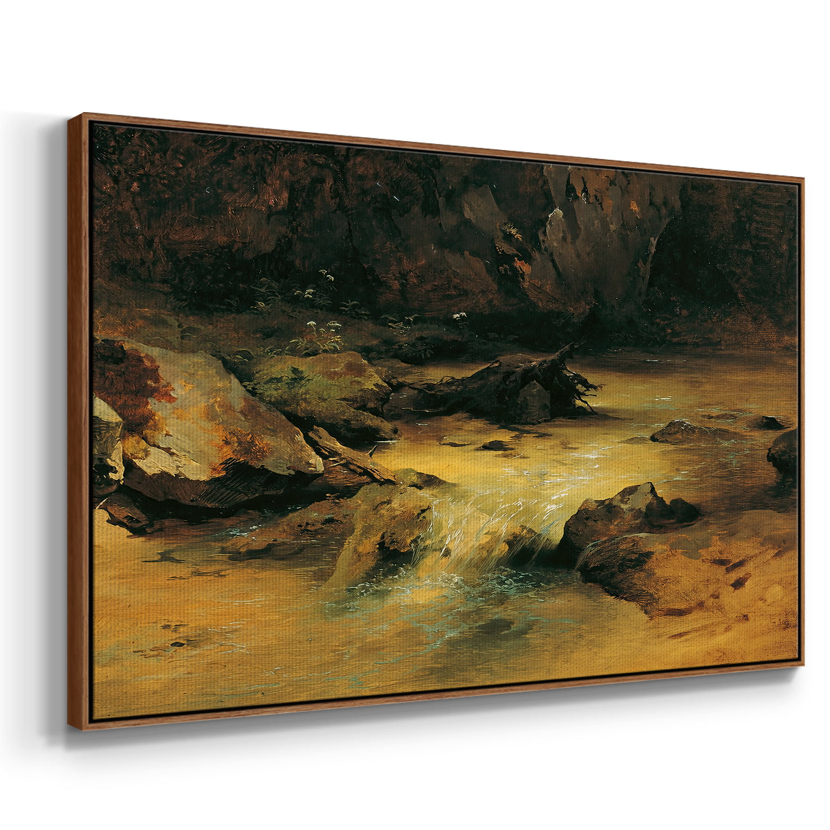Wildbach (Wild Stream) - Floater Framed Canvas Print