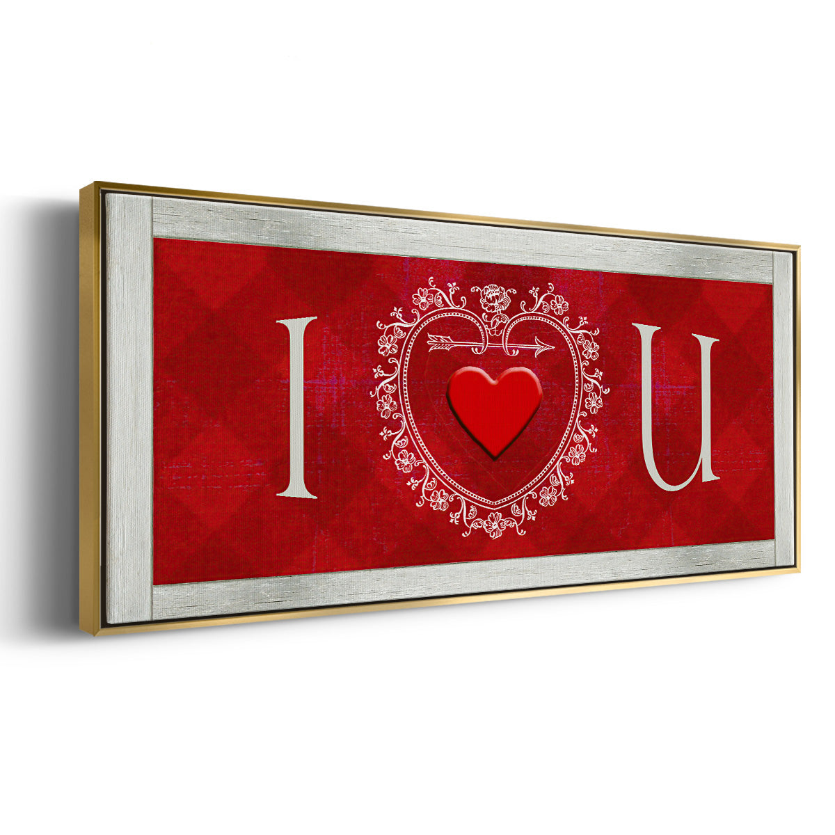 DIY Love Collection H - Floater Framed Canvas Print