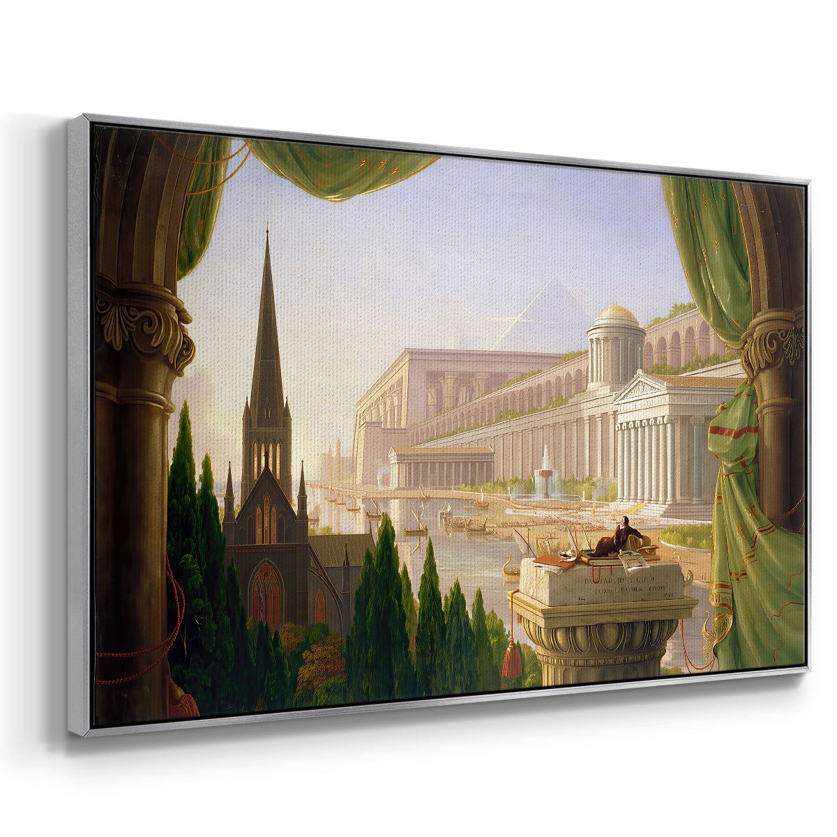 The Architect's Dream, 1840 - Floater Framed Canvas Print