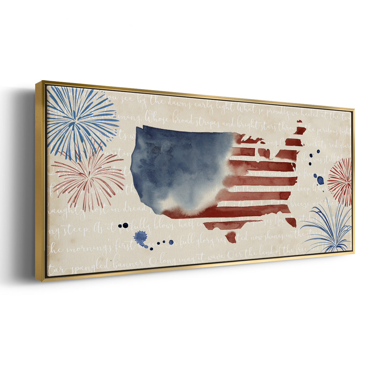 Fourth of July Collection C - Floater Framed Canvas Print