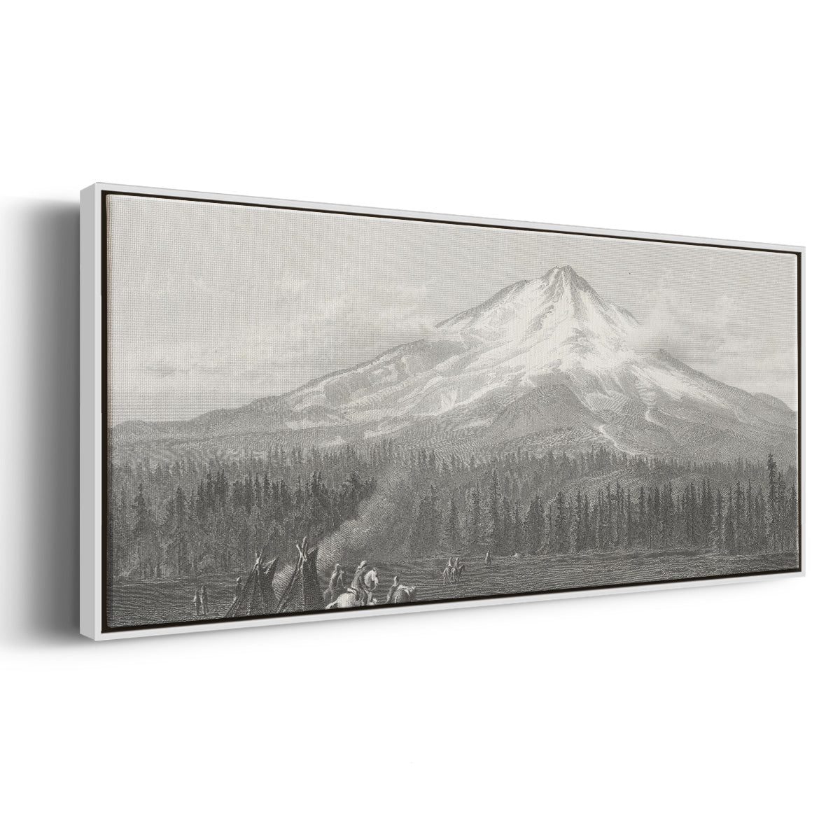 Mount Shasta - Floater Framed Canvas Print