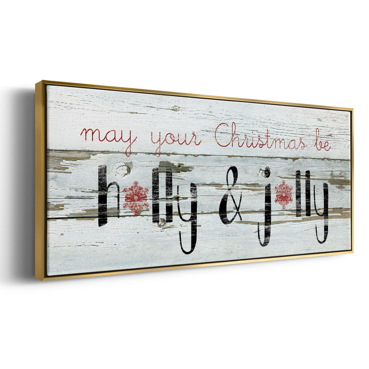 Holly & Jolly - Floater Framed Canvas Print
