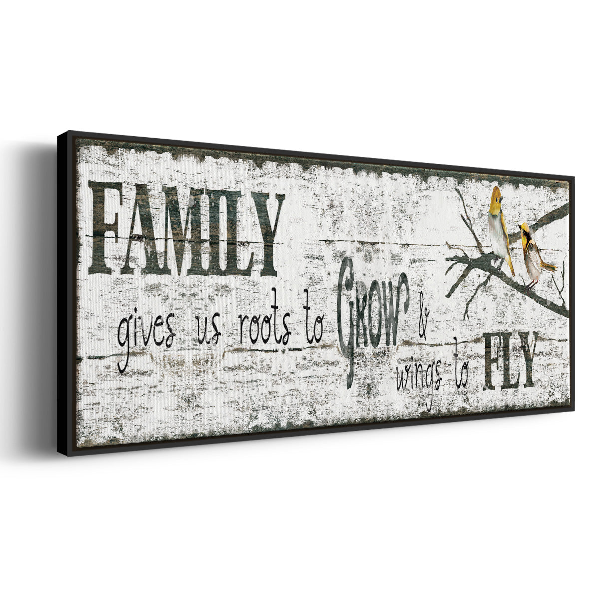 Family Gives Us - Floater Framed Canvas Print