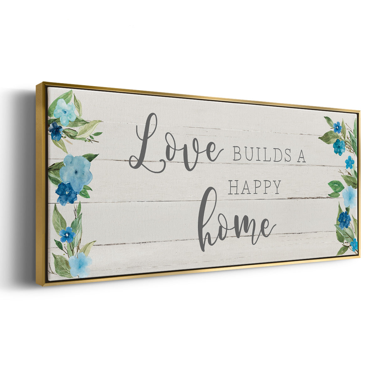 Love Builds - Floater Framed Canvas Print