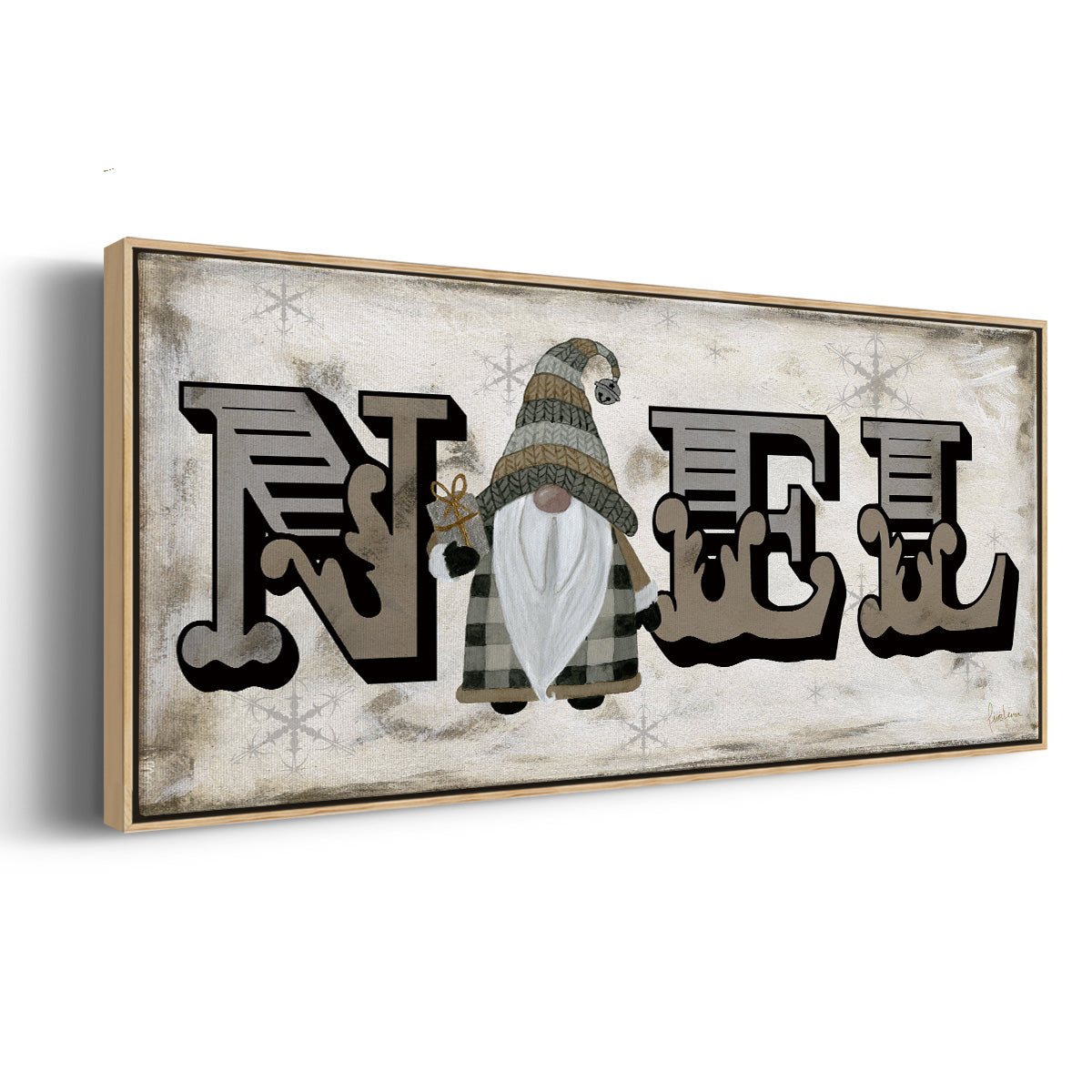 Winter Wonderland Friend Noel - Floater Framed Canvas Print