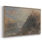 Rheinfels Looking to Katz and Gourhausen, 1817 - Floater Framed Canvas Print