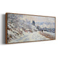 The Road to Vétheuil, Snow Effect, 1879 - Floater Framed Canvas Print