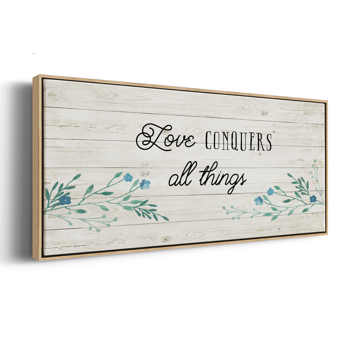 Floral Love - Floater Framed Canvas Print
