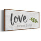 Love Never Fails - Floater Framed Canvas Print