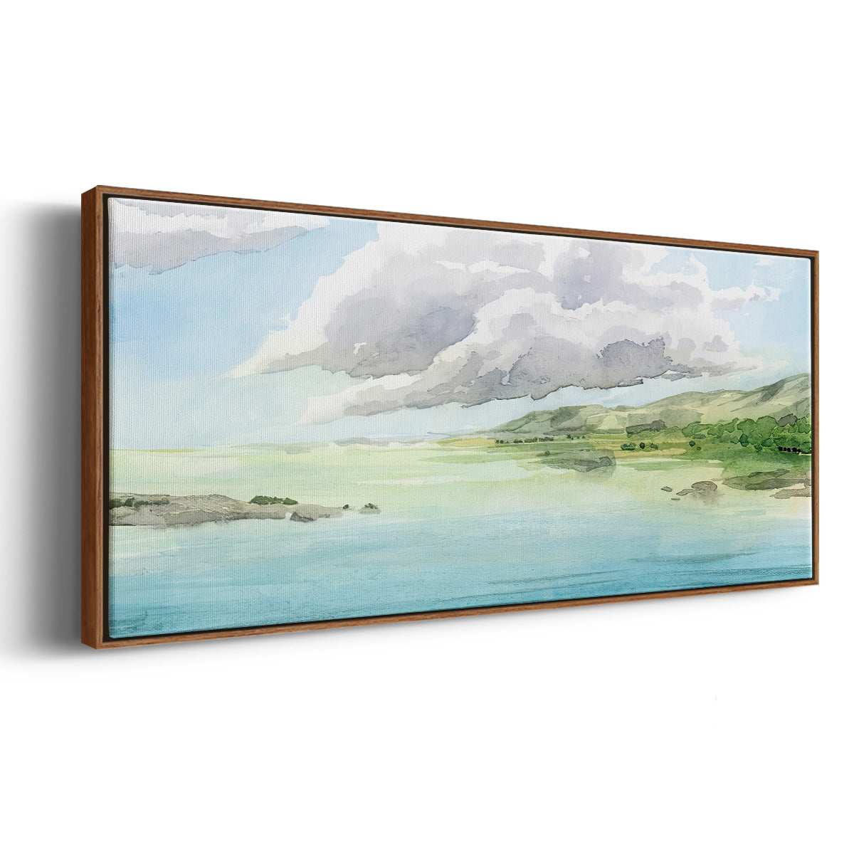 Clear Lagoon I - Floater Framed Canvas Print