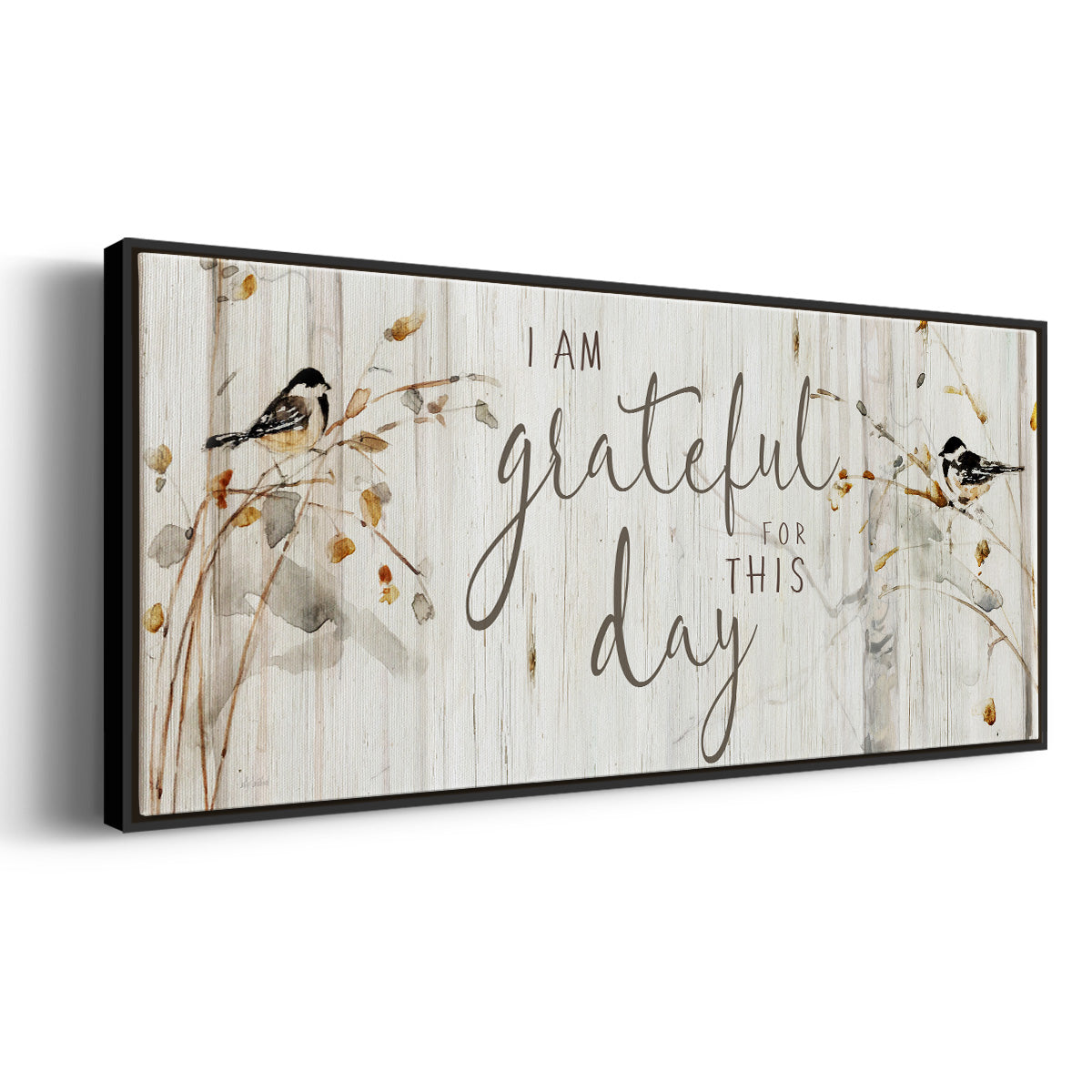 Grateful for this Day - Floater Framed Canvas Print