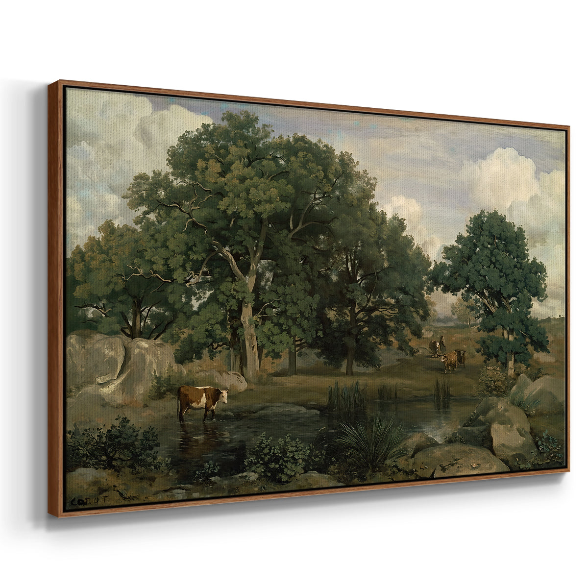 Forest of Fontainebleau, 1846 - Floater Framed Canvas Print