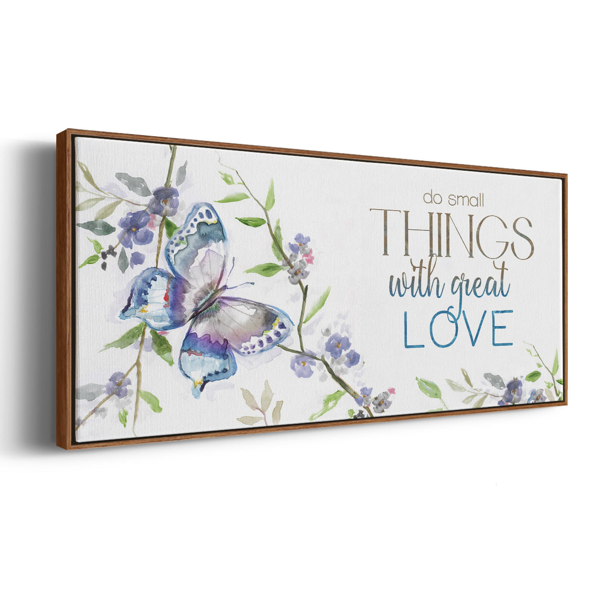Small Things, Great Love - Floater Framed Canvas Print