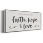 Faith Hope Love - Floater Framed Canvas Print