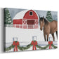 Crimson Morning Wreath - Canvas Art Print