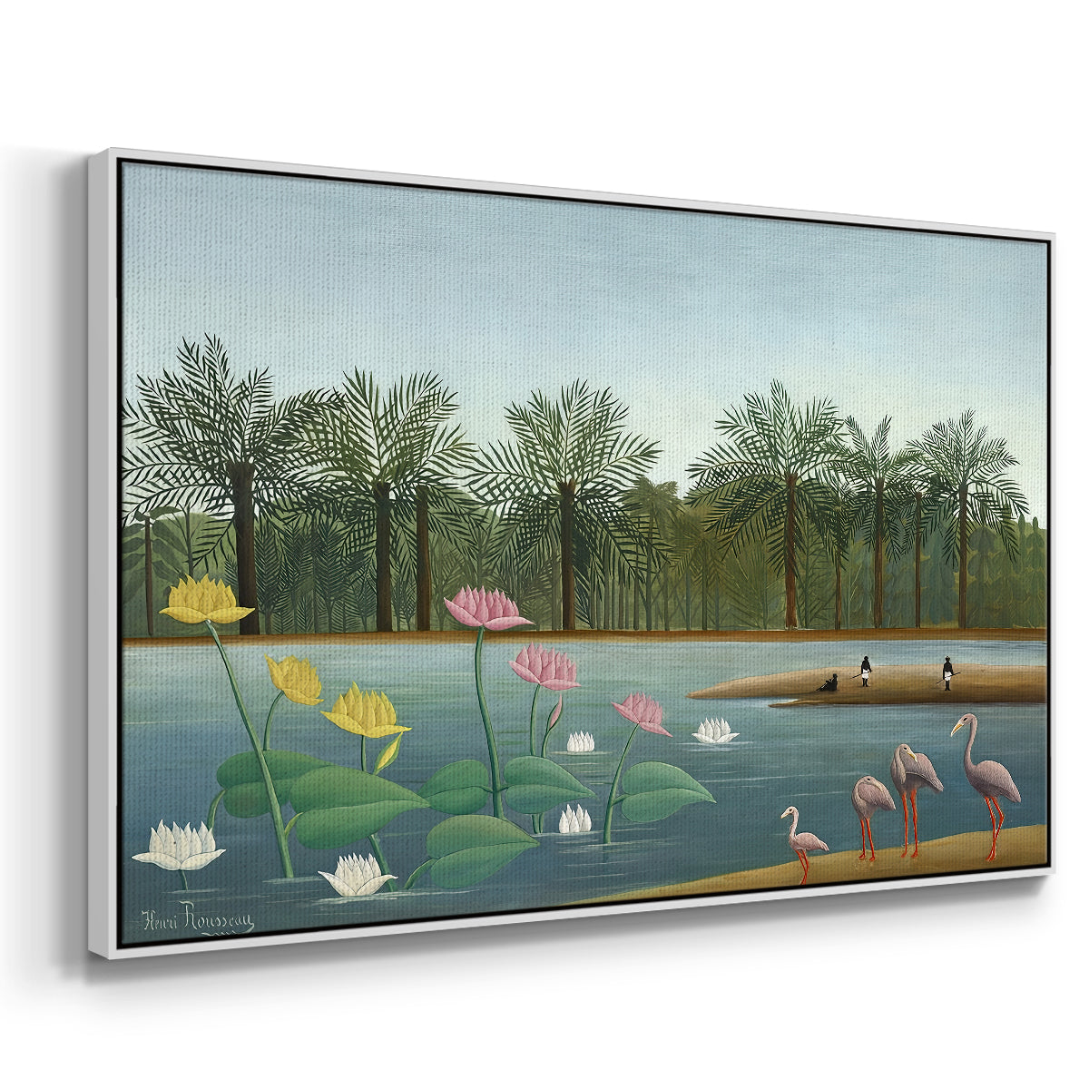 The Flamingoes (Les Flamants), 1907 - Floater Framed Canvas Print