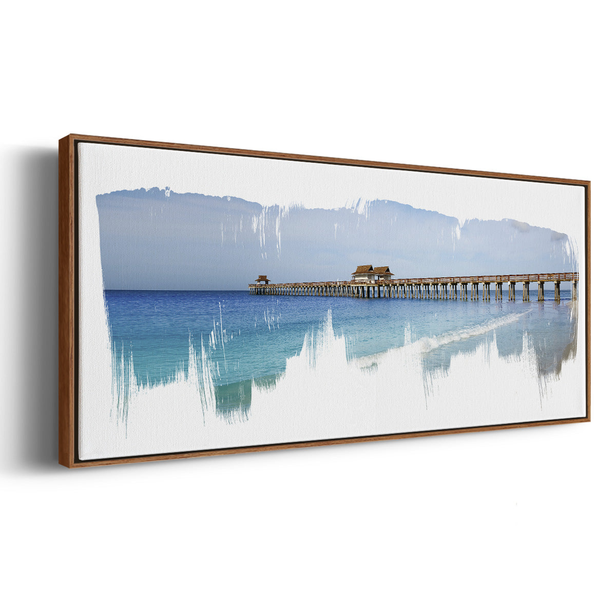 Virginia Beach Pier - Floater Framed Canvas Print