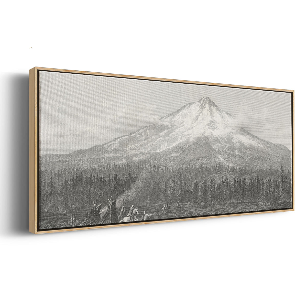 Mount Shasta - Floater Framed Canvas Print