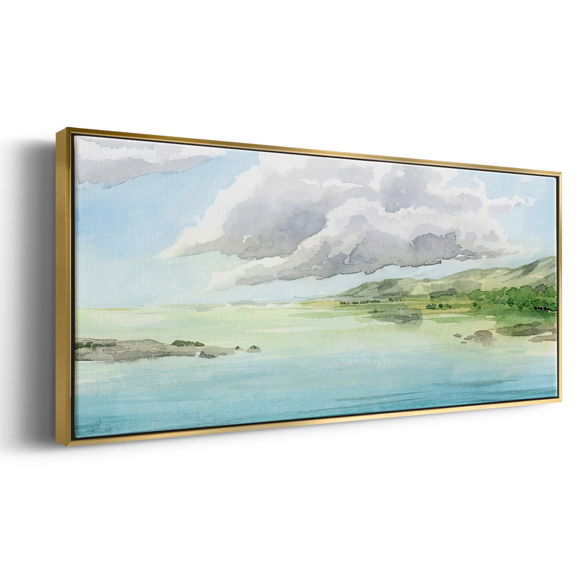 Clear Lagoon I - Floater Framed Canvas Print