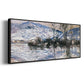 The Seine at Port Villez, Snow Effect, 1885 - Floater Framed Canvas Print