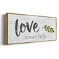 Love Never Fails - Floater Framed Canvas Print
