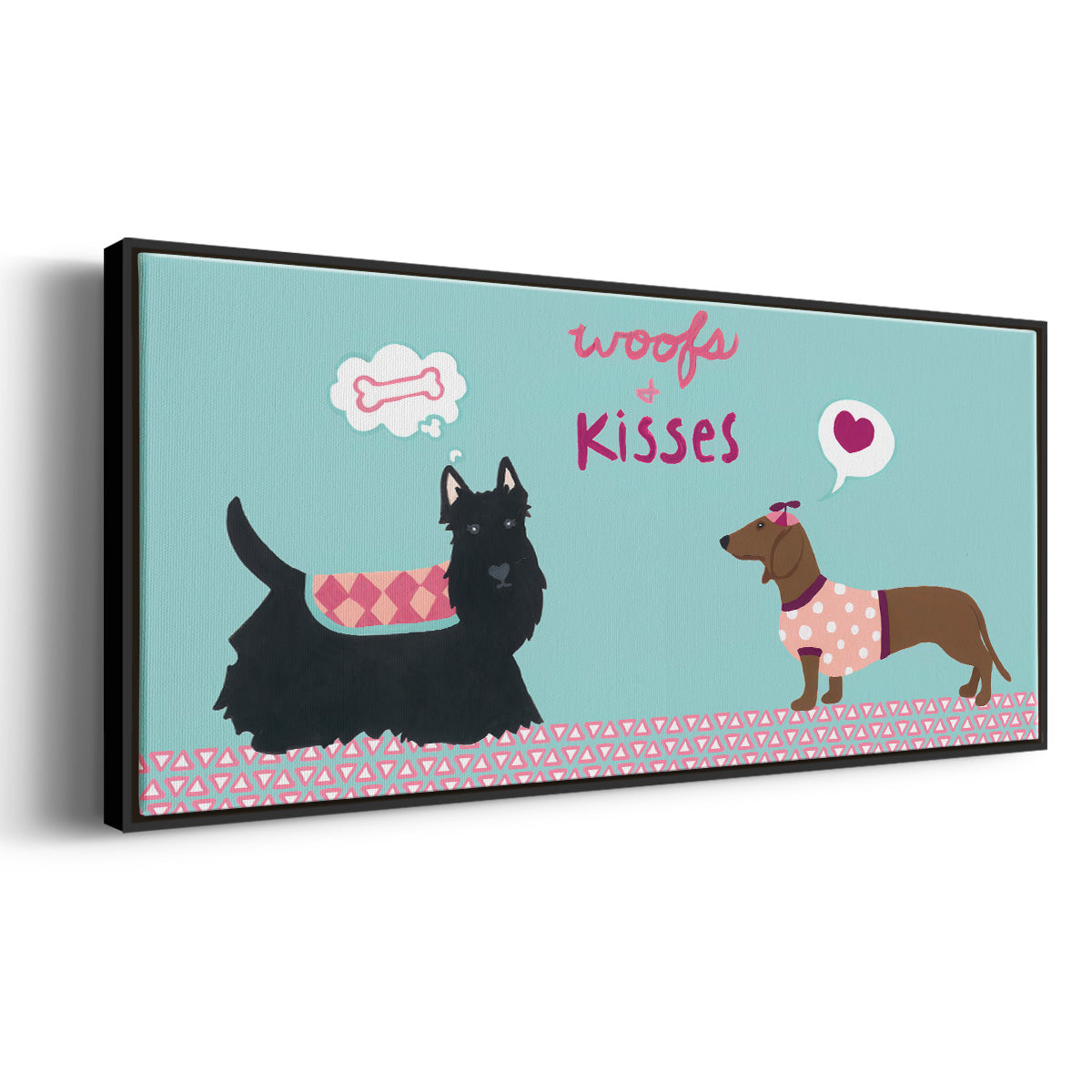 Valendogs Collection C - Floater Framed Canvas Print