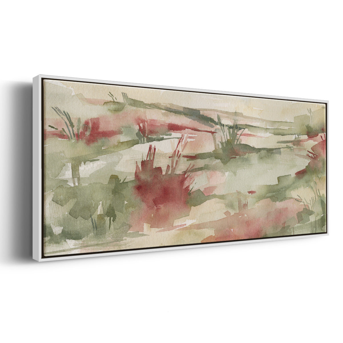 Rust Grasslands II - Floater Framed Canvas Print