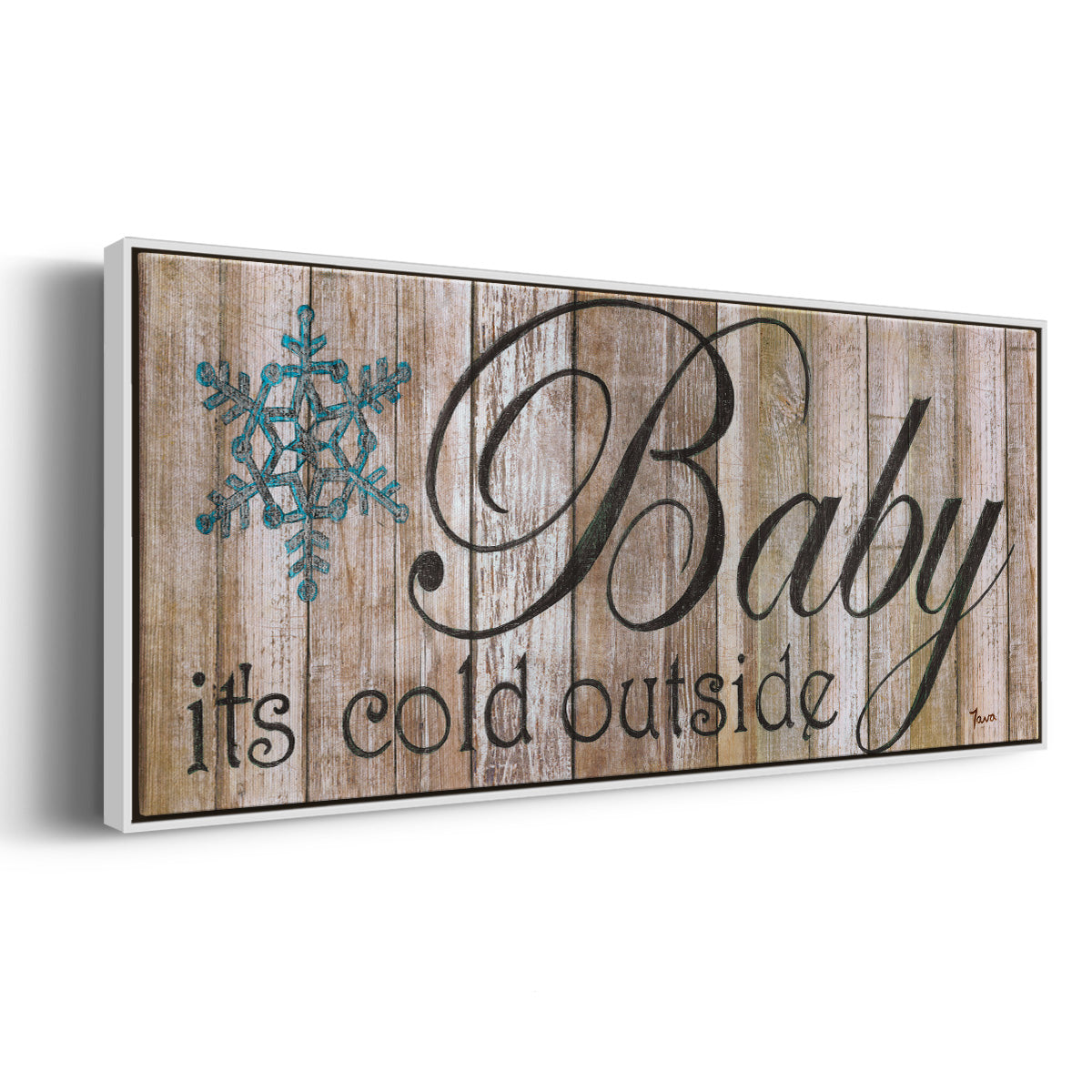 Baby It's Cold - Floater Framed Canvas Print