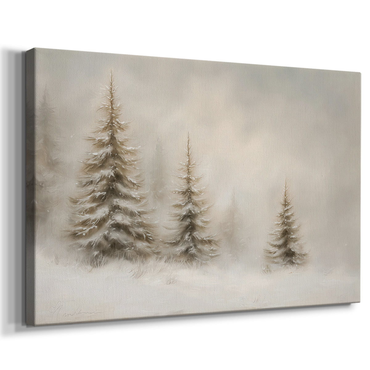 Gilded Fir Carol - Canvas Art Print