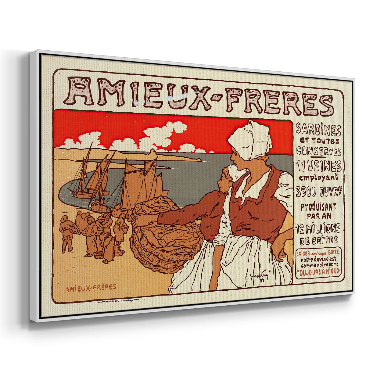 Amieux-Frères (Advertising Poster), 1899 - Floater Framed Canvas Print