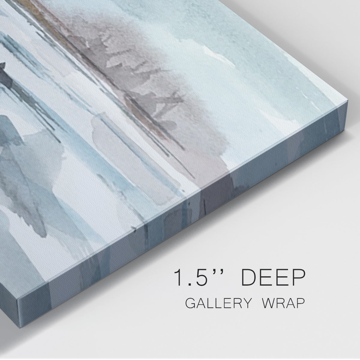 Winter Stream Watercolor II - Canvas Art Print