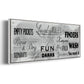 Laundry Rules - Floater Framed Canvas Print