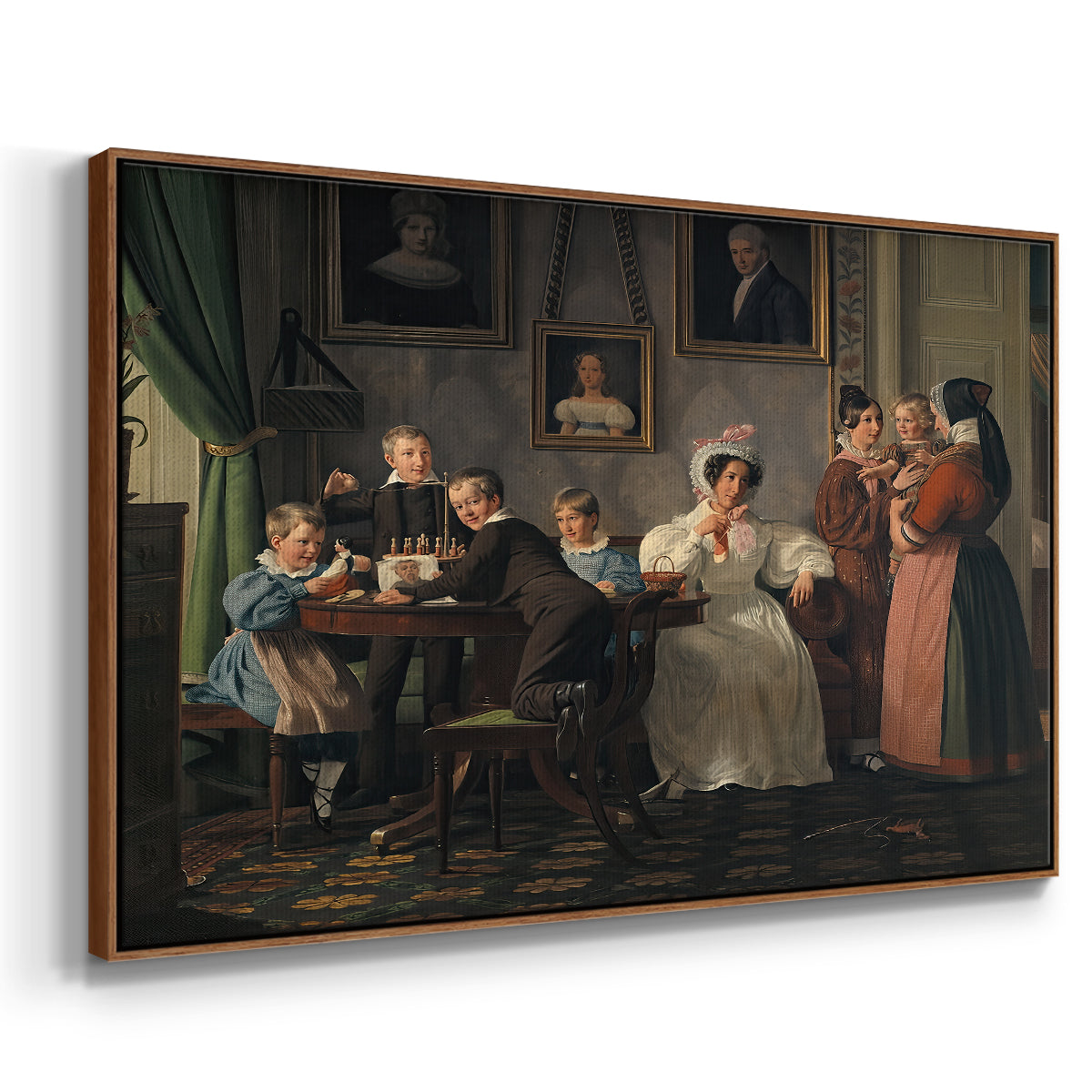 The Waagepetersen Family, 1836 - Floater Framed Canvas Print