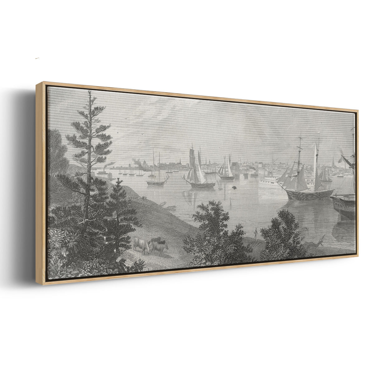 City of Detroit - Floater Framed Canvas Print
