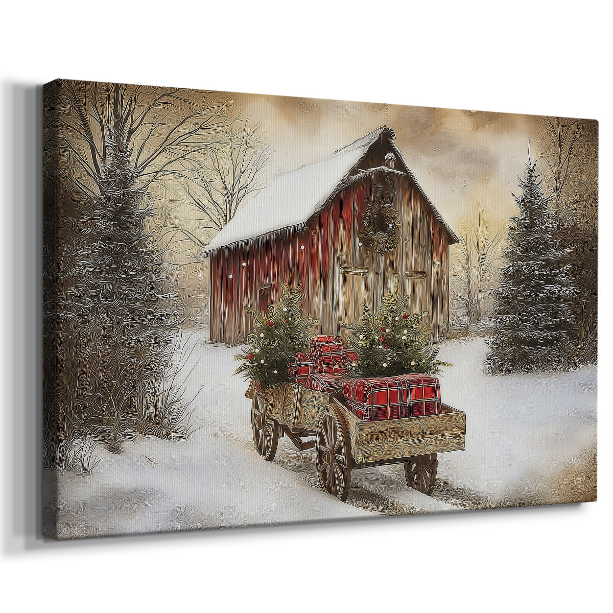 Cathedral of Candlelit Serenade - Canvas Art Print