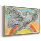 Flying Dove with Rainbow (Colombe volant à l'Arc-en-ciel), 1952 - Floater Framed Canvas Print