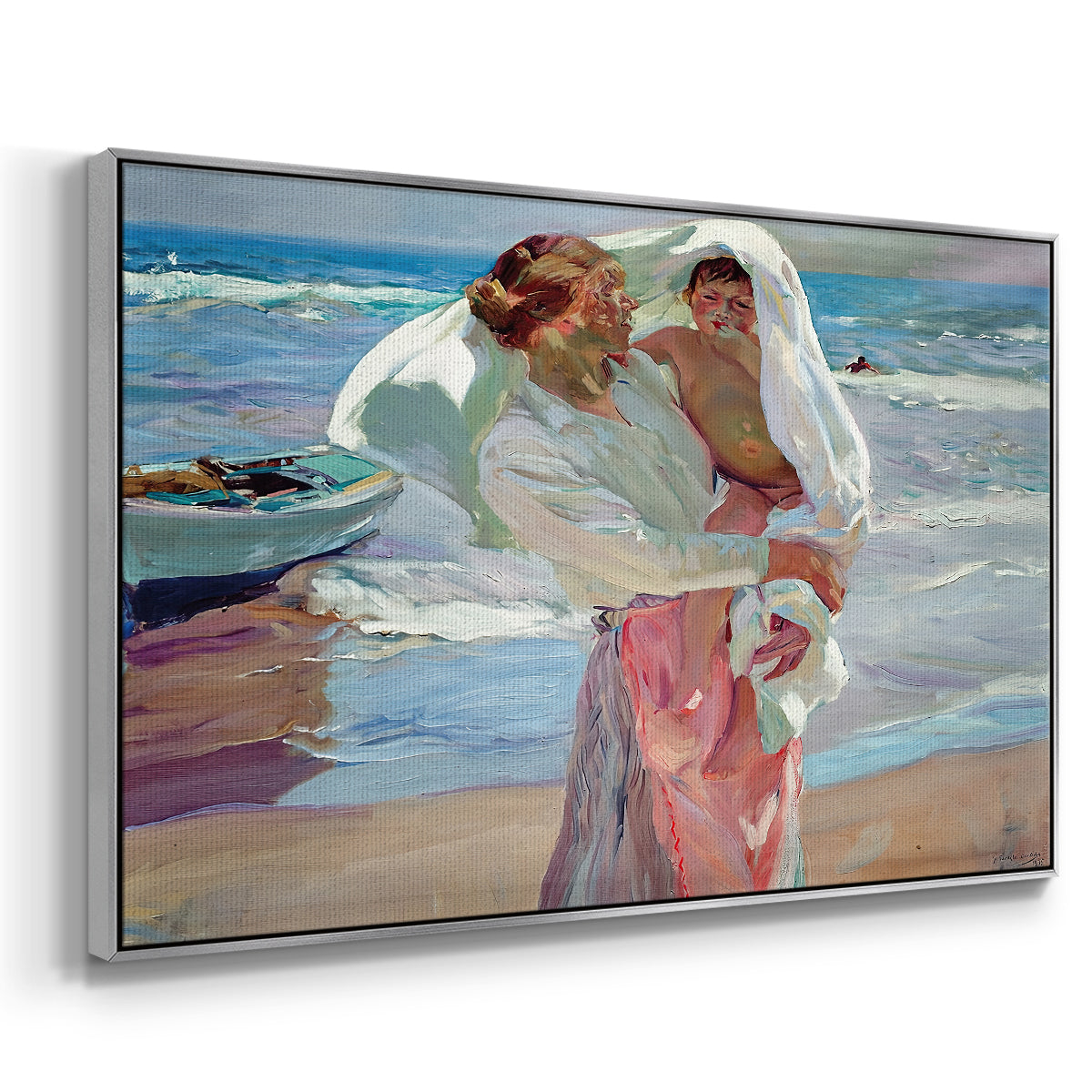 After Bathing, 1915 - Floater Framed Canvas Print