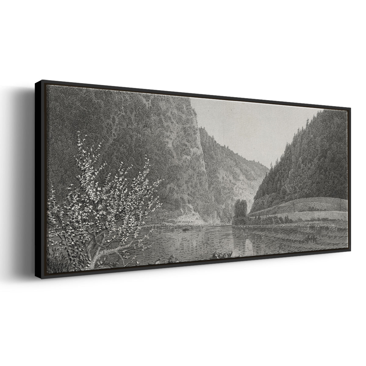 Delaware Water Gap - Floater Framed Canvas Print