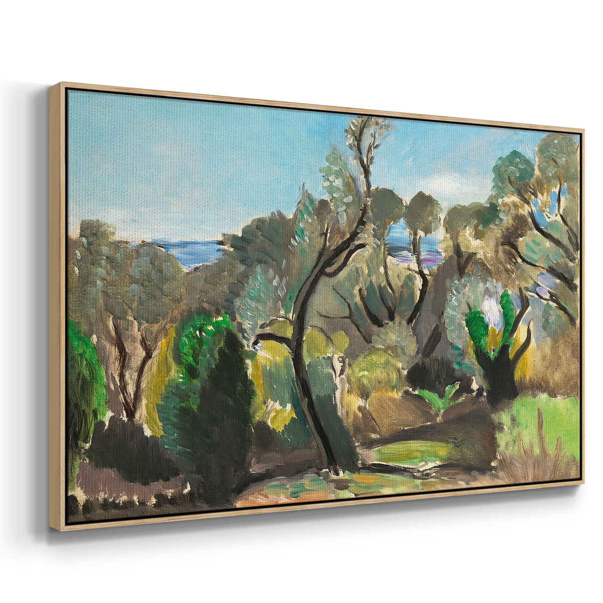 Landscape near Nice, c. 1918 - Floater Framed Canvas Print