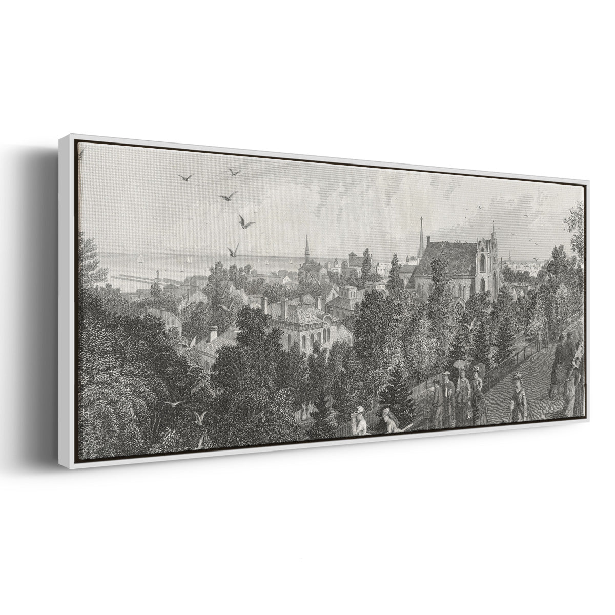 City of Cleveland - Floater Framed Canvas Print