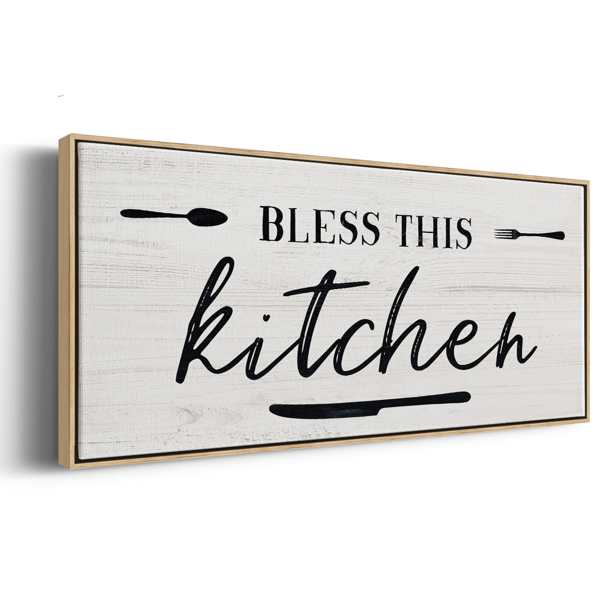 Bless this Kitchen - Floater Framed Canvas Print