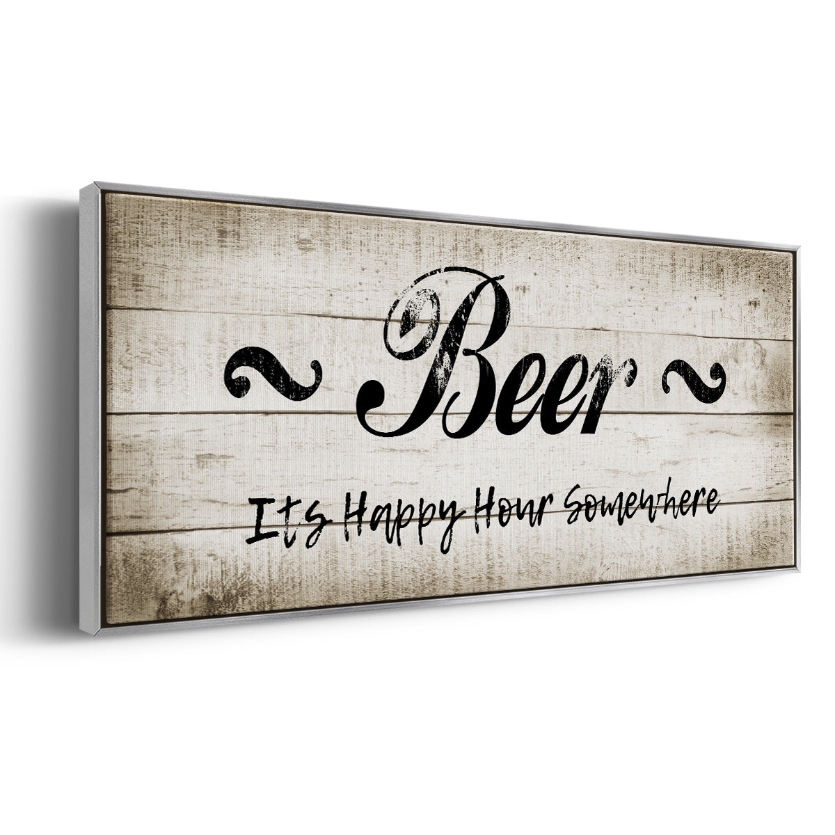 Beer Happy Hour - Floater Framed Canvas Print