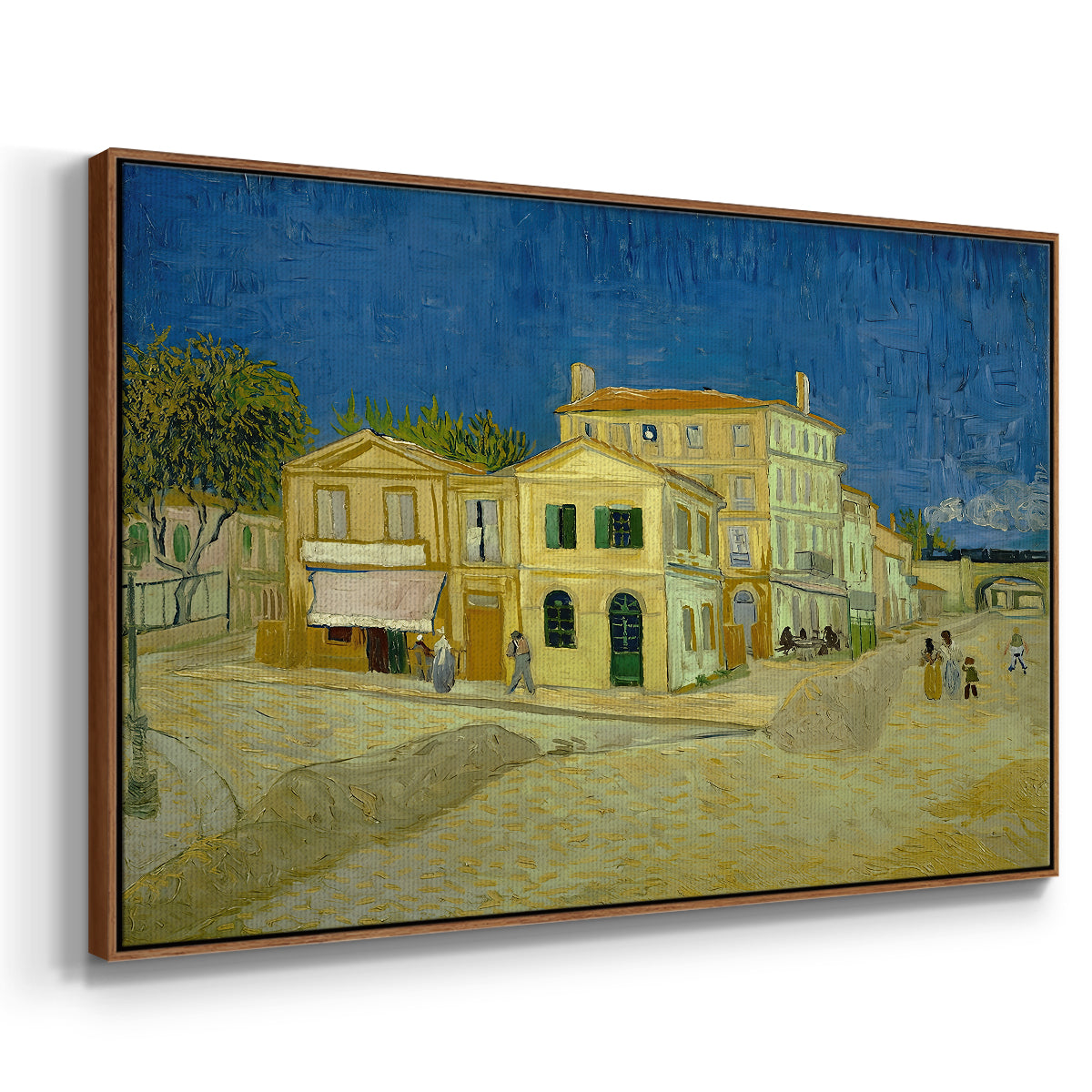 The Yellow House (The Street), 1888 - Floater Framed Canvas Print