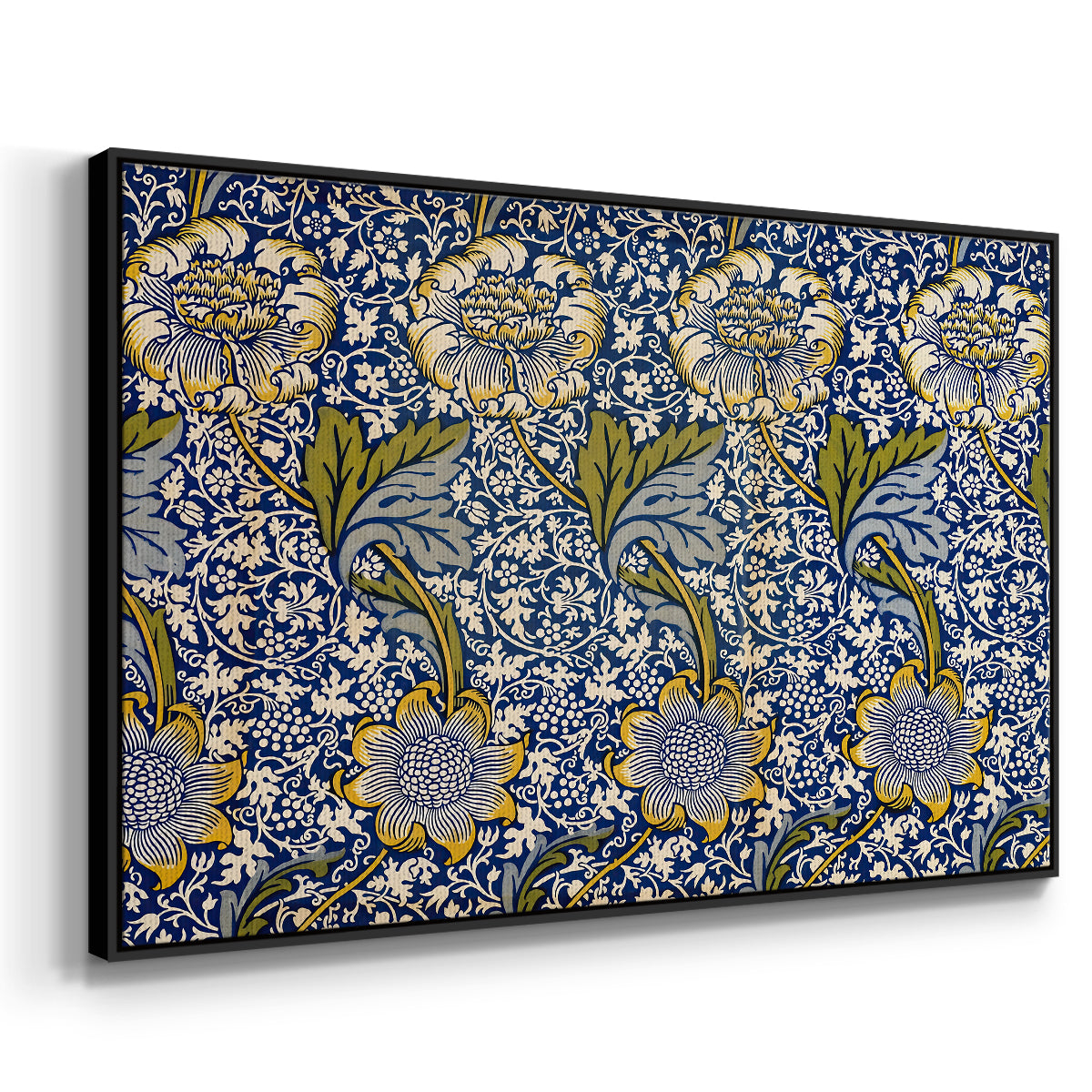 Kennet - Indigo/Gold, 1883 - Floater Framed Canvas Print