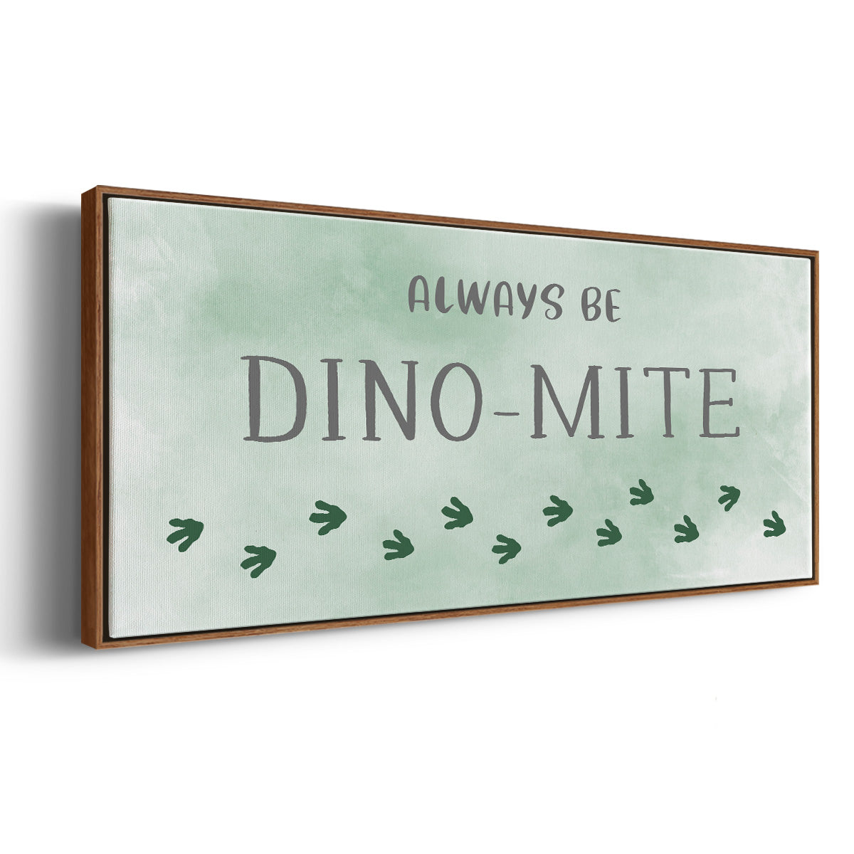 Dinomite - Floater Framed Canvas Print